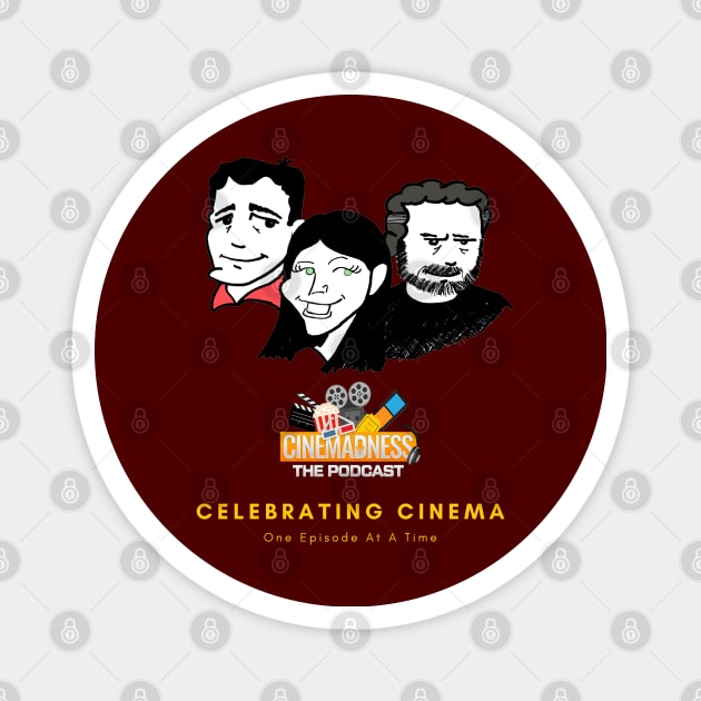 Cartoon Logo for Dark Colors Magnet by CinemadnessPodcast